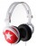Headphones Stylish Headphone (Red with White Star) (1)