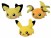 Banpresto Pichu, Pikachu, Raichu Pokemon Sun and Moon Plush 12cm (Set of 3) (1)