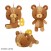 Spring Truffle Posing Bear 9cm Keychain Plush (set/3) (1)