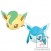 Pokemon Sun&Moon Leafeon & Glaceon 26cm Plush (set/2) (1)