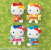 Hello Kitty Festival Pattern Yukata 8cm Keychain Plush (Set/4) (1)