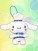 Sanrio Characters - Gingham Cafeteria 8cm Keychain Plush - Cinnamoroll (1)