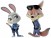 Disney Fluffy Puffy - Nick and Judy Police Costume 10cm Q Posket Premium Figures (1)