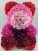 Two Tone Flower Bear 14 Inch Red (1)