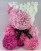 Two Tone Flower Bear 14 Inch Pink (1)