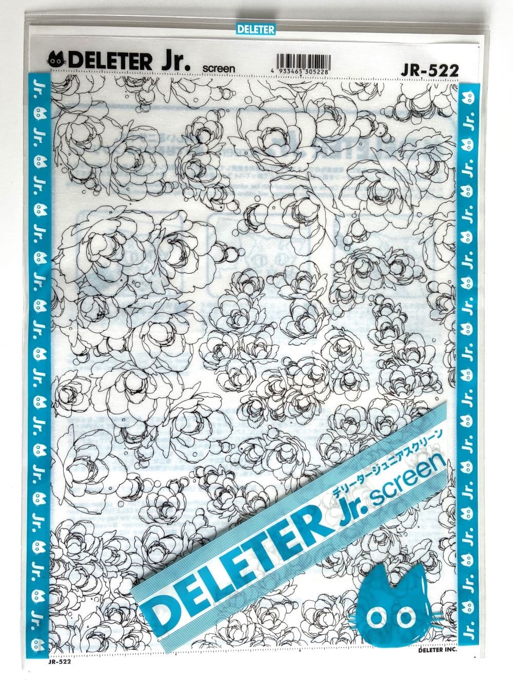 Deleter Screen Tone Jr JR-522 [ Flower Pattern ] [Sheet Size 182x253mm (7.16"x9.96")]