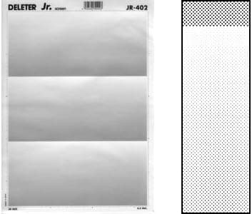 Deleter Screen Tone Jr JR-402 [ Halftone Gradation Pattern 60L/0%-30% ] [Sheet Size 182x253mm (7.16"x9.96")]