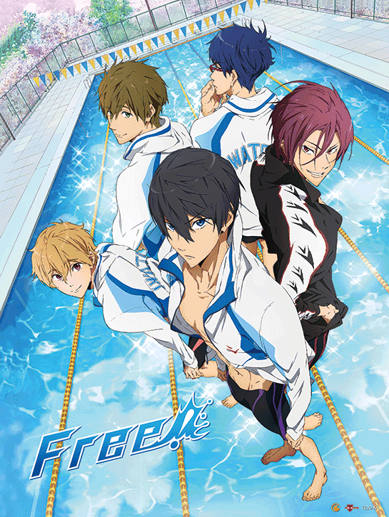 Free! Iwatobi Swim Club 3D Lenticular Wall Art Poster 18x24