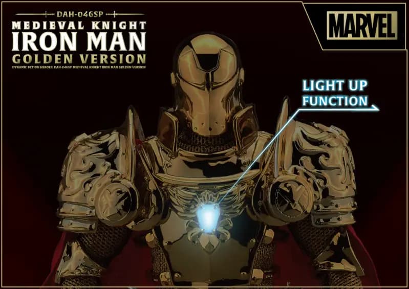 Medieval Knight Iron Man Golden Armor DAH-046SP Dynamic 8-Ction Action Figure - Exclusive