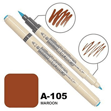 DELETER Neopiko 3 Maroon (A-105) Dual-tipped Water-based Fabric Marker