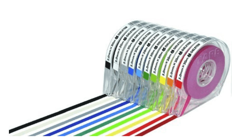 DELETER Color Tape 0.5mm x 20m (Case included) - Black